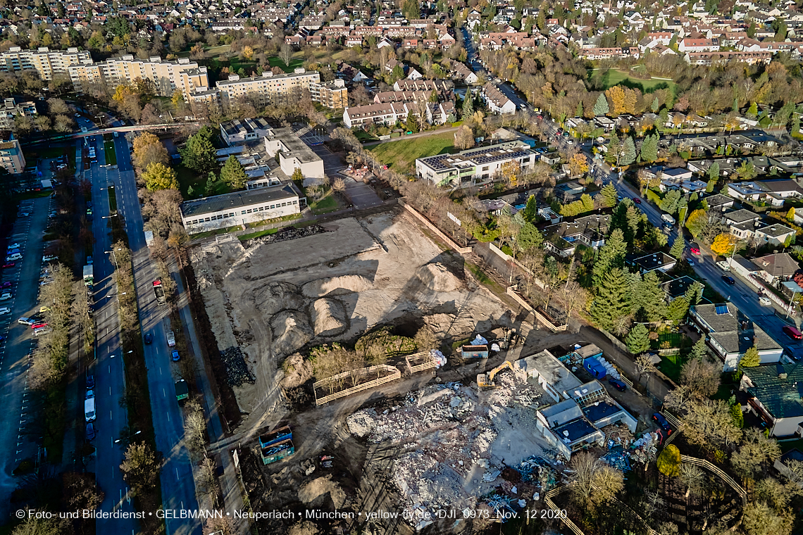 12.11.2020 - Baustelle der neuen Grundschule am Karl-Marx-Ring in Neuperlach